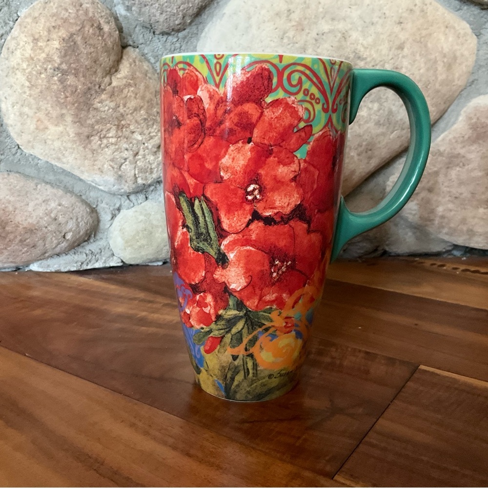 Lang Boho Garden 18 oz. Ceramic Latte Mug Susan Winget